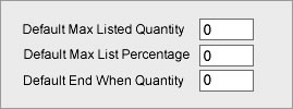 Default Max Listed
