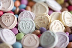 Valentine's Day love hearts