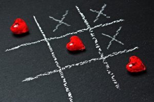 Valentine's Day noughts and crosses