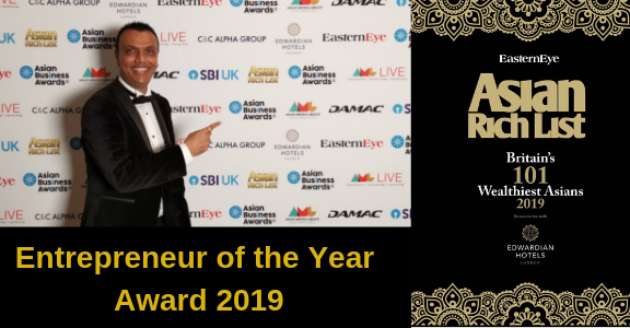 Tejas at the Asian Business Awards 2019