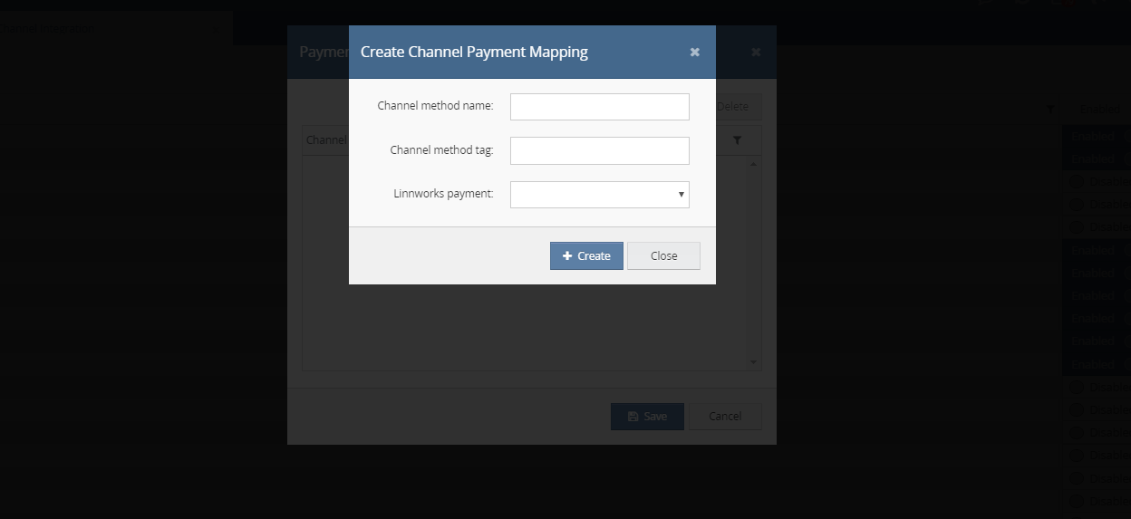 Create-new channel-payment-mapping